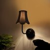 Devansh Black Wall Mounted Lamp With Black  Cotton Shade