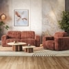 Gretta 1 Seater Fabric Sofa With Adjustable Headrestin Deep Russet Fabric