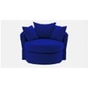 Cloro Velvet Accent Chair in Navy Blue Colour