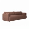 Cozychic Wood 3 Seater With Upholstery Non Storage Sofa In Red Colour