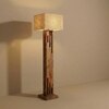 Victoria Beige Jute Floor Lamp with Beige Jute Base