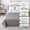 Sana White & Green Floral Cotton Dohar Double Bed Reversible 350 Tc Size 240 X 220 Cms