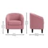 Daviana Boucle Fabric Lounge Chair in Pink Colour