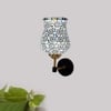 Devansh Metal Electric Wall Light in Black Colour with White Shade Count of 1 Light