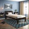 Boston Solid Wood Single Size Bed In Mahogany Finish