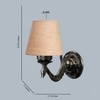 Devansh Metal Electric Wall Light in Antique Gold Colour with Beige Shade Count of 1 Light