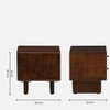 Fiora Solid Wood Bedside Table in Tobacco Finish