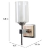 Eliante Modern Wall Lights Mild Steel & Glass Material Chrome, Brown & White Finish
