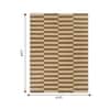 Jaipur Rugs Striped Wool 6x9 Feet Amber Gold And Cocoa Brown Dhurrie Carpet