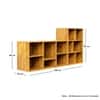 Hexa Engineered Wood Bookshelf Multipurpose Storage Rack in Giant Wood Colour