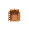 tanuja engineered wood prayer unit in teak finish