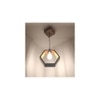 Hex Brown Solid Wood Single Hanging Light