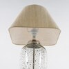 Secret Glass and Metal Table Lamp With Off White Linen Shade