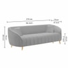 Nero Velvet 3 Seater Sofa in Grey Colour