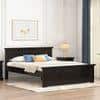 Alexandra Solid Wood King Size Non Storage Bed in American Walnut Finish