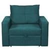 Bella One  Seater Pull Out  Fabric Sofa Cum Bed Teal Blue