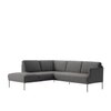 Modernelegance Wood Right Aligned 3-Seater With Upholstery Non Storage Sofa In Grey Colour