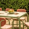 Dastoori Ceramic Tile Outdoor Dining Table in Beige Colour