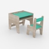 Topolino Toddler Activity Table & Chair in Oak and Teal