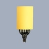 Devansh Metal Electric Wall Light in Antique Gold Colour with Yellow Shade Count of 1 Light