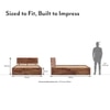 Boston Solid Wood Queen Size Box Storage Bed In Teak Finish