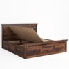 Madhvi Solid Wood Queen Size Bed In Box Storage Bed In Provincial Teak Finish