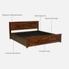 Morven Hydraulic Solid Wood Bed Queen Size in Provincial Teak Finish