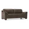 Farina 3 Seater Luxury Italian Leather Sofa In French Roast