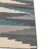 Jaipur Rugs Soft Ikat Wool 5x8 Feet Smoke Blue And Liquorice Dhurrie Carpet