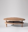 Vway Solid Wood Coffee Table In  Natural Finish