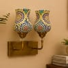 Devansh Metal Electric Wall Light in Antique Gold Colour with Black Shade Count of 1 Light