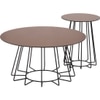 Scandinavian Cyrus Round Coffee Table Matte Black Finish