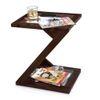 Zeta Solid Wood Side Table in Mahogany Finish