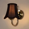 Devansh Steel Wall Mounted Lamp With Black Cotton Shade