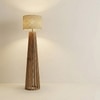 Boho Beige Jute Floor Lamp with Beige Jute Base