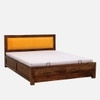 Elvara Box Storage Solid Wood Bed King Size in Provincial Teak Finish