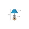 Wren Turquoise Jute Table lamp with Wood & Iron Base