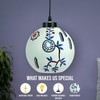Contemporary Glass Electric Hanging Light in White Colour
