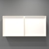 Aluminium Black Profile 4 Fluted Glass Handless Shutters Wall Cabinet In Highland Pine Finish
