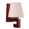 Devansh Solid Wood Electric Wall Light in White Colour with White Shade Count of 1 Light