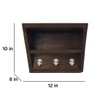 Estelle Wooden Wall Shelf Organiser With Key Holders