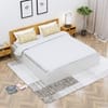 Hexa Engineered Wood Modern Queen Bed With Headboard With Storage In Frosty White And Giant Wood