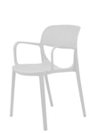Kepler Brooks Vola Cafeteria Dining Chair in White Colour
