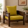 Rangrez Sheesham Wood 1 Seater Sofa in Provincial Teak Finish