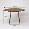 Rond Way Solid Wood 8 Seater Dining Table in Natural Finish