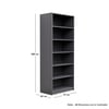 Hexa Engineered Wood Bookshelf Multipurpose Storage Rack in Slate Grey Colour