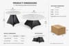 Luxury Marble Nesting Coffee Table Set with Matte Black Stainless Steel Base