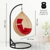 Rattan Egg Single Seater 6 Star Swing Chair Red