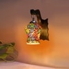 Devansh Solid Wood Electric Wall Light in Brown Colour with Multi Shade Count of 1 Light
