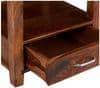 Kassel Sheesham Wood Contemporary Bedside Table End Table In Natural Teak Finish